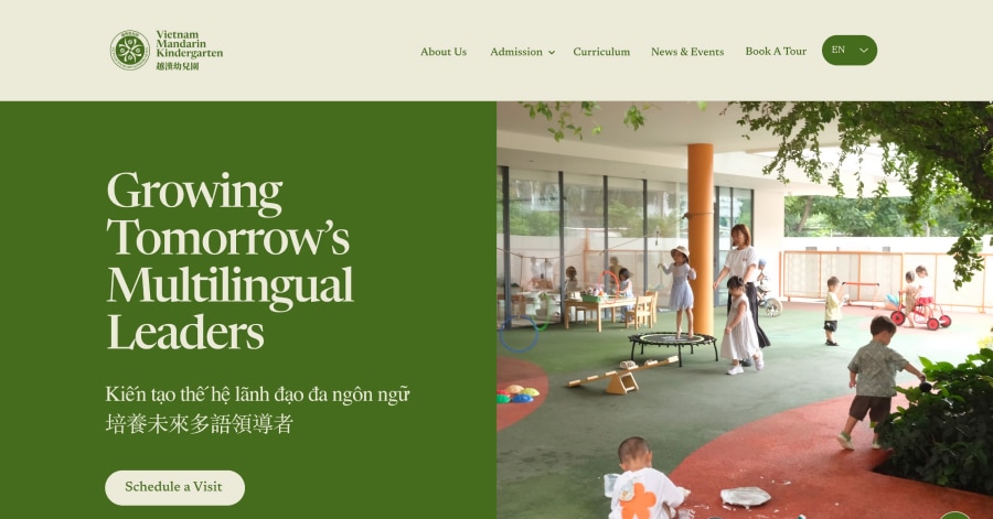 Vietnam Mandarin Kindergarden - Childcare Website Examples Vietnam Mandarin Kindergarden - Childcare Website Examples